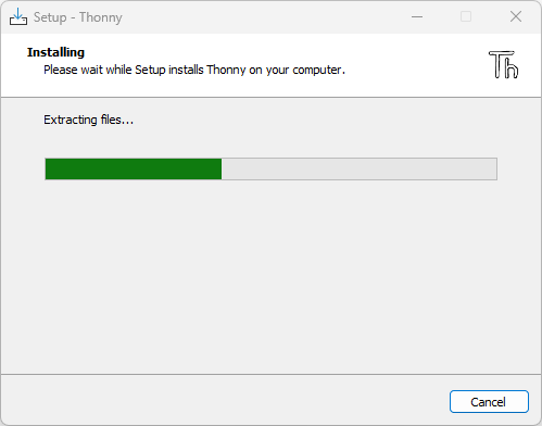 Installing Thonny Windows