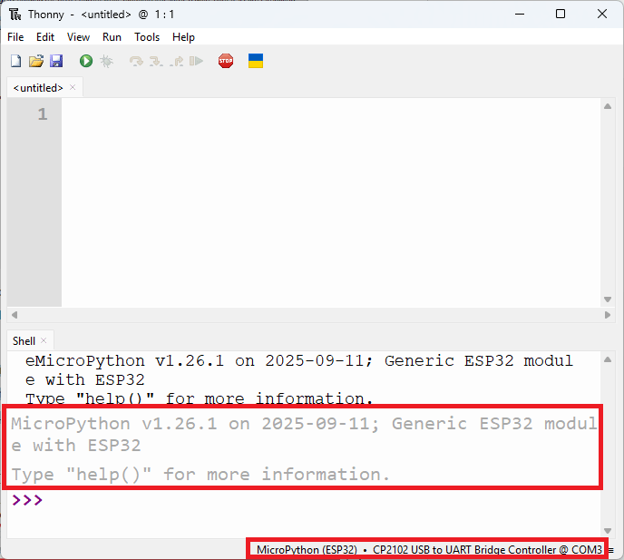 MicroPython Installed